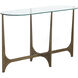 Juliane 52 X 17 inch Clear / Antique Brass Console Table